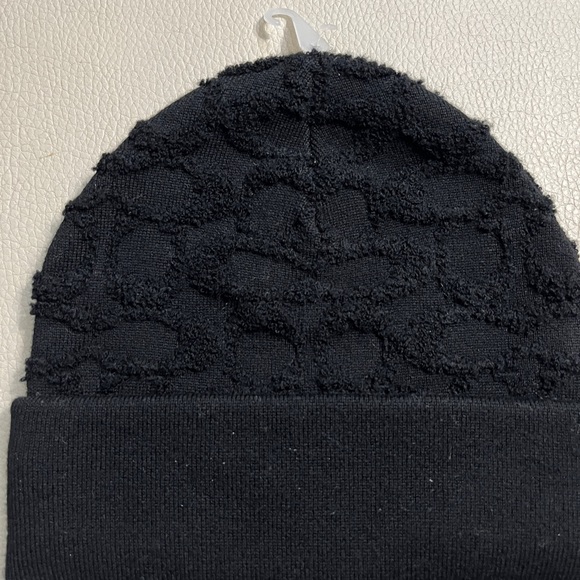 NWT - Coach Adult 100% Wool Terry C Logo Beanie - Picture 2 of 4